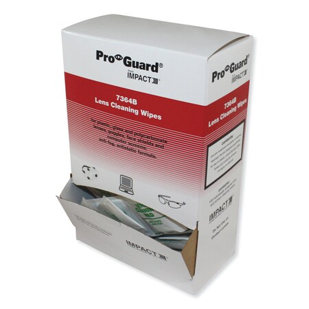 Impact Products Pro-Guard Disposable Lens Cleaning Wipes, 5.1 x 8.1, PK100 7364B